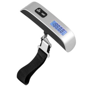 Luggage Scale, Portable Digital Hanging Baggage Scale for Travel, Suitcase Weight Scale with Rubber Paint, 110 Pounds,(No Battery Included)