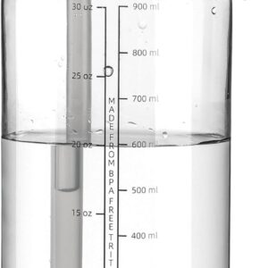 OLDLEY 32 oz Clear Water Bottle with Straw,Tritan BPA-Free, Wide Mouth, Leak Proof - for Gym, Travel, Home, School, Office (Clear)