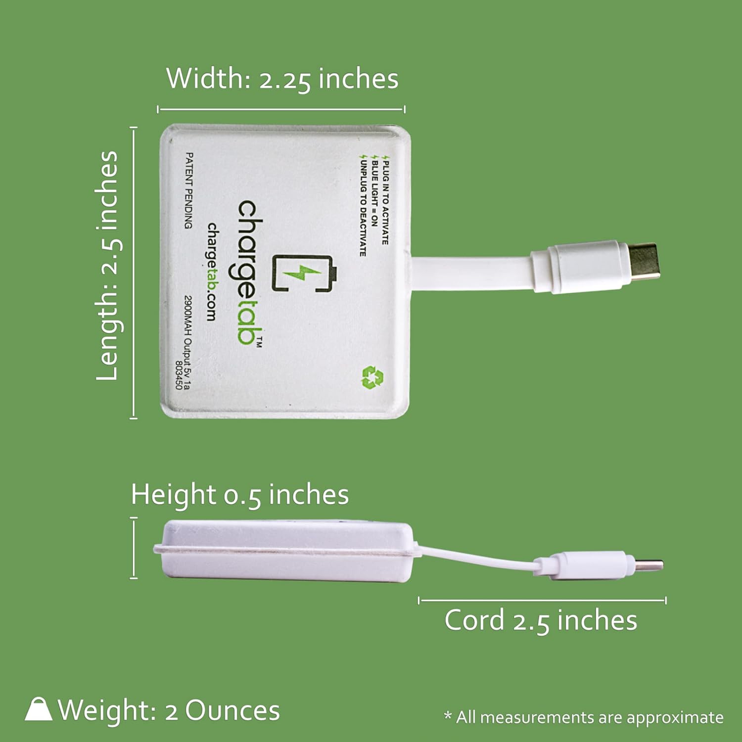 ChargeTab Emergency Portable USB-C Charger – Pre-Charged 3000mAh, Slim & Light, Up to 2-Year Shelf, Compatible w/iPhone 15/16 & Android USB-C Devices (10 Pack) - Image 8