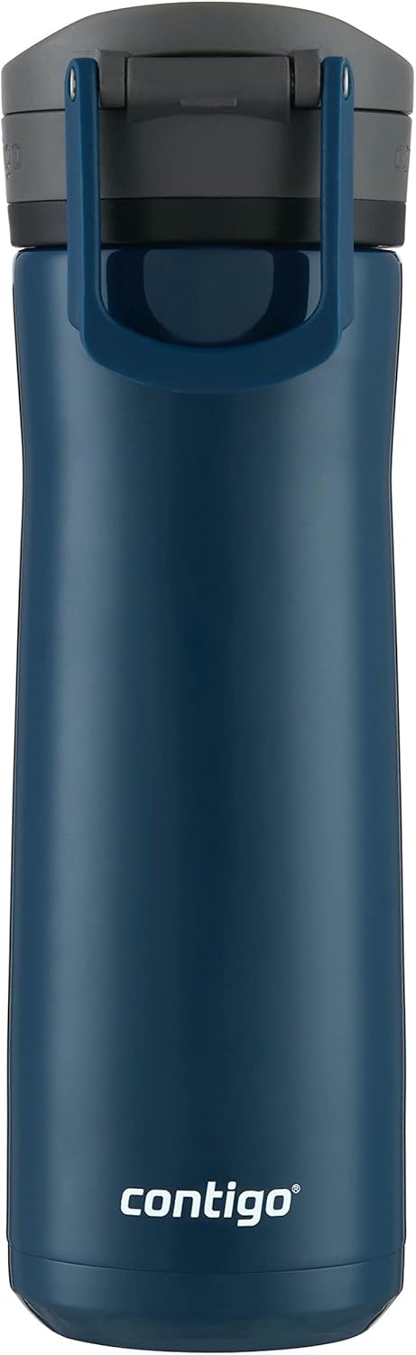 Contigo Jackson Chill 2.0, Vacuum-Insulated Stainless Steel Water Bottle with Secure Lid, Leak-Proof Travel Friendly, 20oz Capacity, Blueberry Color, Keeps Drinks Cold for 12 Hours - Image 4