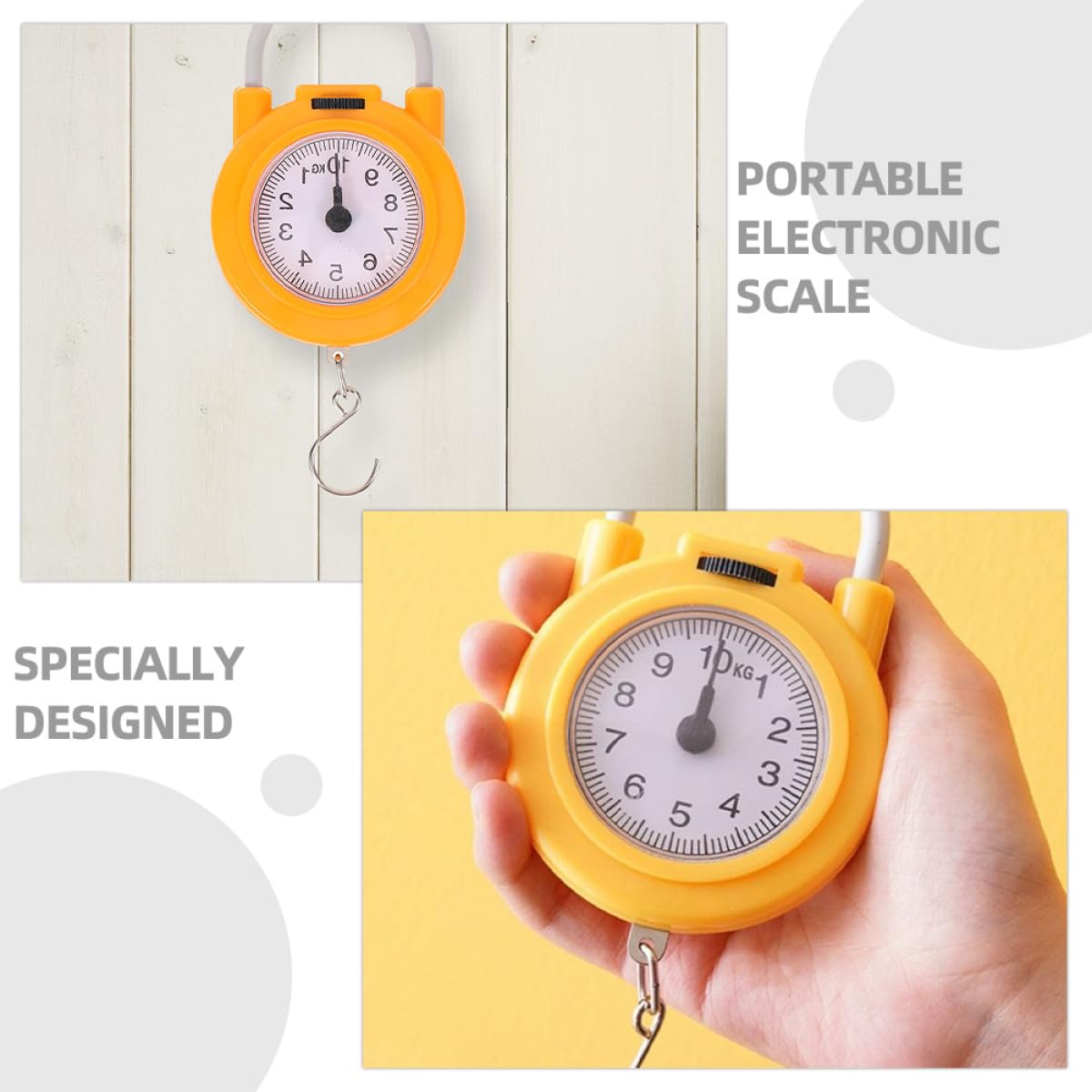 BESTYASH 2pcs Mini Spring Digital Hanging Scale with Hook Portable Small Luggage Weight Scale for Travel and Household Use - Image 4
