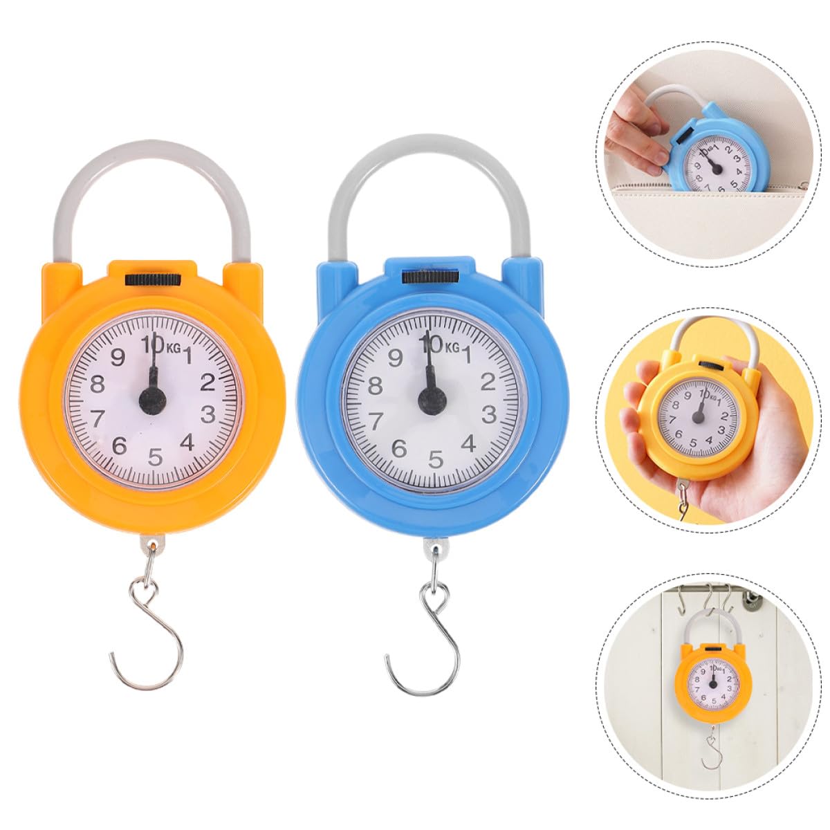 BESTYASH 2pcs Mini Spring Digital Hanging Scale with Hook Portable Small Luggage Weight Scale for Travel and Household Use - Image 8