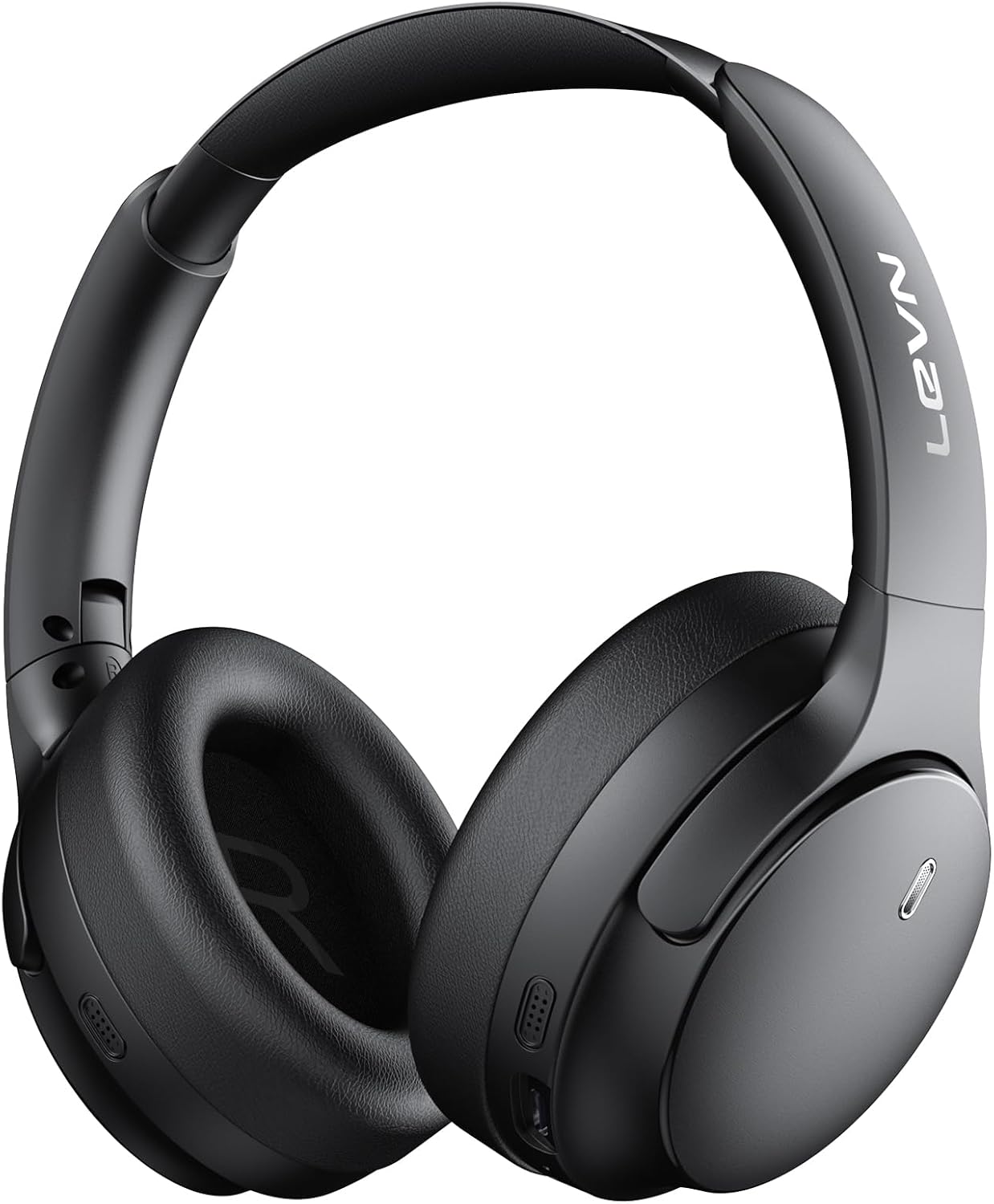 LEVN Hybrid Active Noise Cancelling Headphones, Wireless Headphones Bluetooth 5.4 with Transparent Mode, Hi-Res Audio, Deep Bass, 70H Playtime Over Ear Bluetooth Headset for Work/Travel/Home/Office