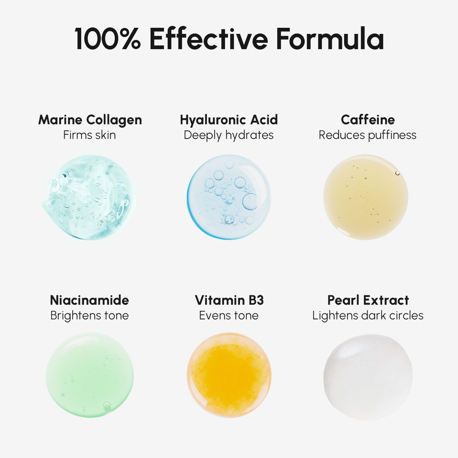 MAREE Hydrating Under Eye Patches for Puffy Eyes and Dark Circles – Marine Collagen & Caffeine Eye Patches – Brightening Eye Patche with Niacinamide – Depuffing Eye Mask for Dark Circles and Puffiness - Image 5