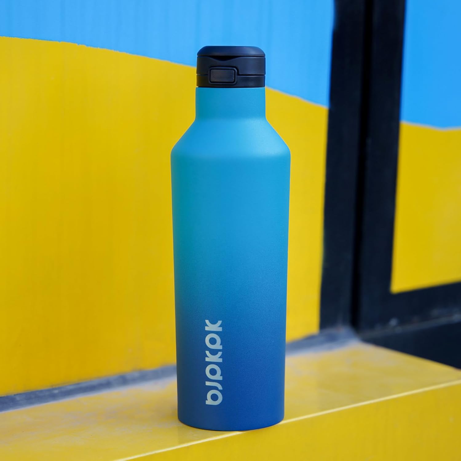 BJPKPK Insulated Water Bottle With Straw 17oz Stainless Steel Water Bottles With 2 Lids And Carry Handle Reusable Travel Metal Thermal Flask,Indigo Black - Image 6