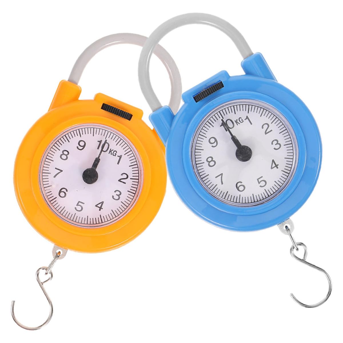 BESTYASH 2pcs Mini Spring Digital Hanging Scale with Hook Portable Small Luggage Weight Scale for Travel and Household Use