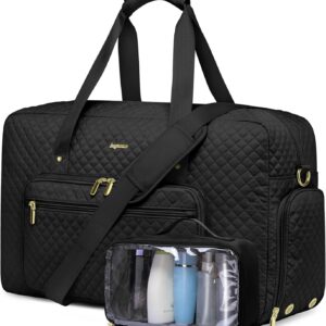 Large Weekender Travel Duffle Bag - With Shoe Compartment Weekender Bags for Womens Carry on Overnight Bag with Toiletry Bag Gym Duffel Bags with Wet Pocket Hospital Bags for Women Labor and Delivery