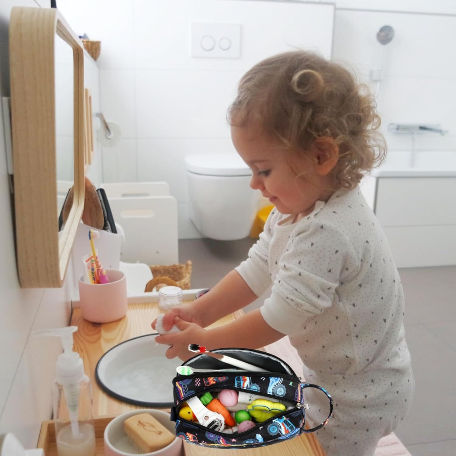 CAMTOP Travel Toiletry Bag for Kids Cute Toiletry Bags for Girls Boys Waterproof for Toiletries Accessories Bathroom Stuff - Image 9