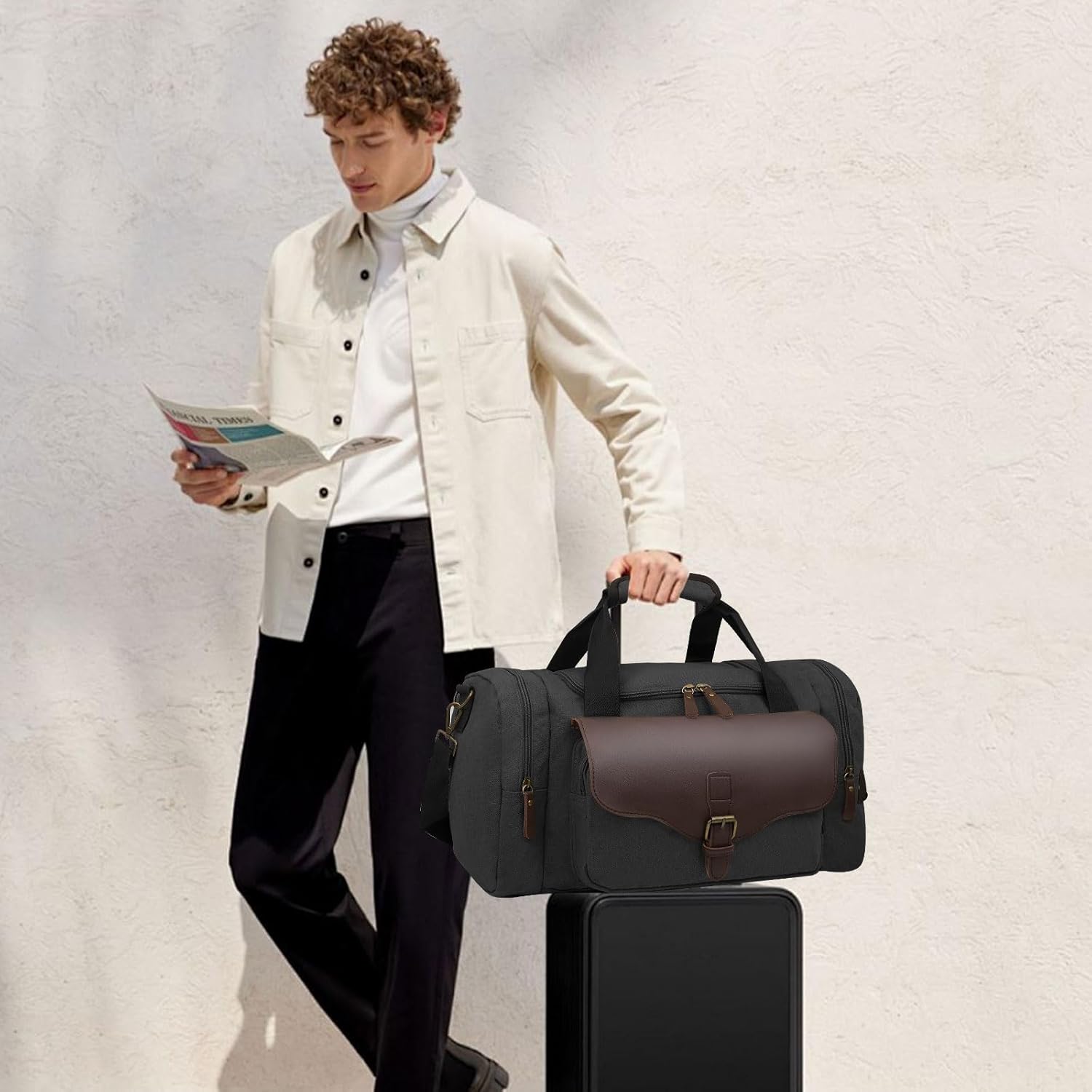 22L Lightweight Travel Duffle Bag - Approved Under Seat Carry-On, Multi-Pocket Weekender Gym Bag with Adjustable Straps, Unisex Overnight Bag for Men & Women - Image 7