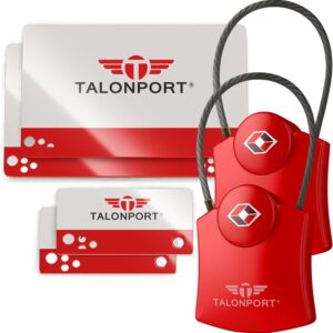 Keyless Luggage Locks TSA Approved, No Combination Needed, Lifetime Card Keys, Heavy-Duty Metal Suitcase Lock for Travel Essentials & Checked Bags (2 Pack)