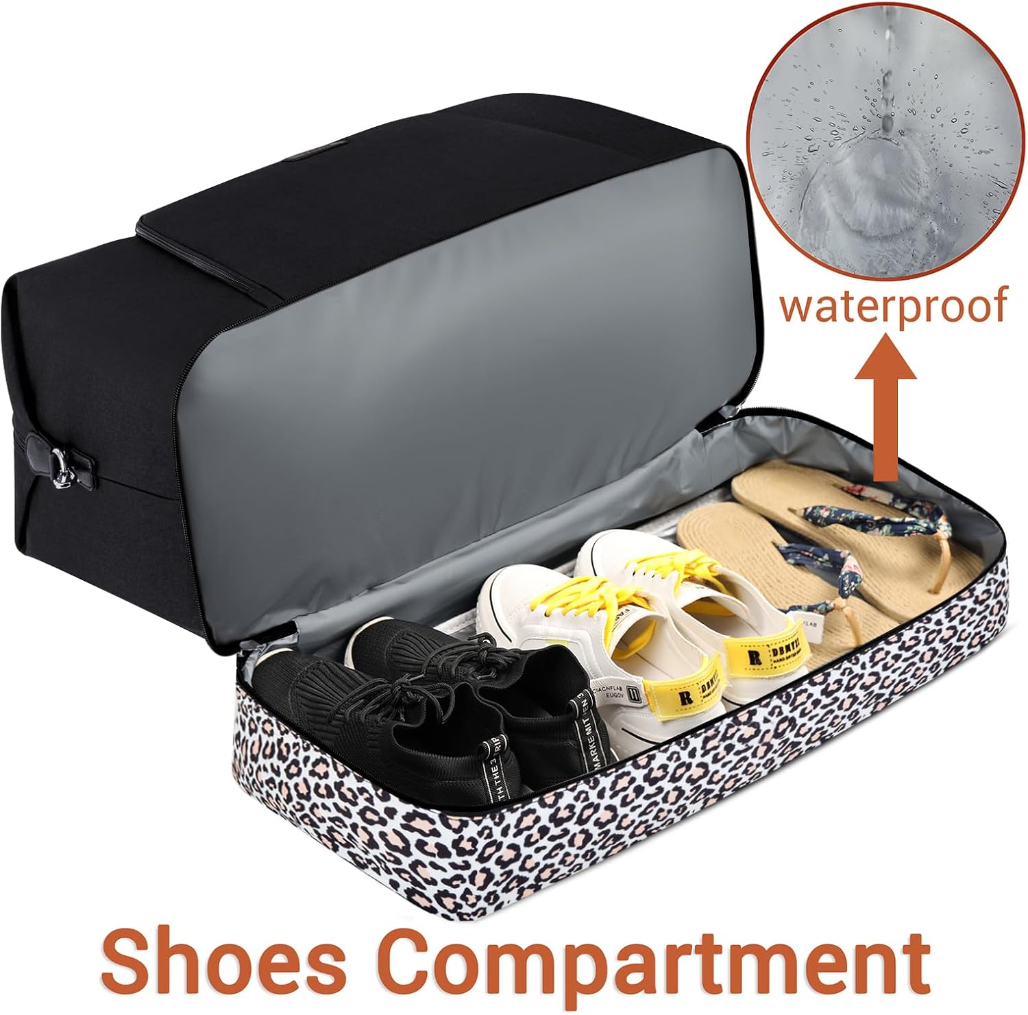 Travel Weekender Bag for Women, 21" Overnight Bag with Shoe Compartment 50L Large Travel Duffel Bag Carry On Tote for Weekend, Overnight, Business Trips, Water Resistant - Image 2