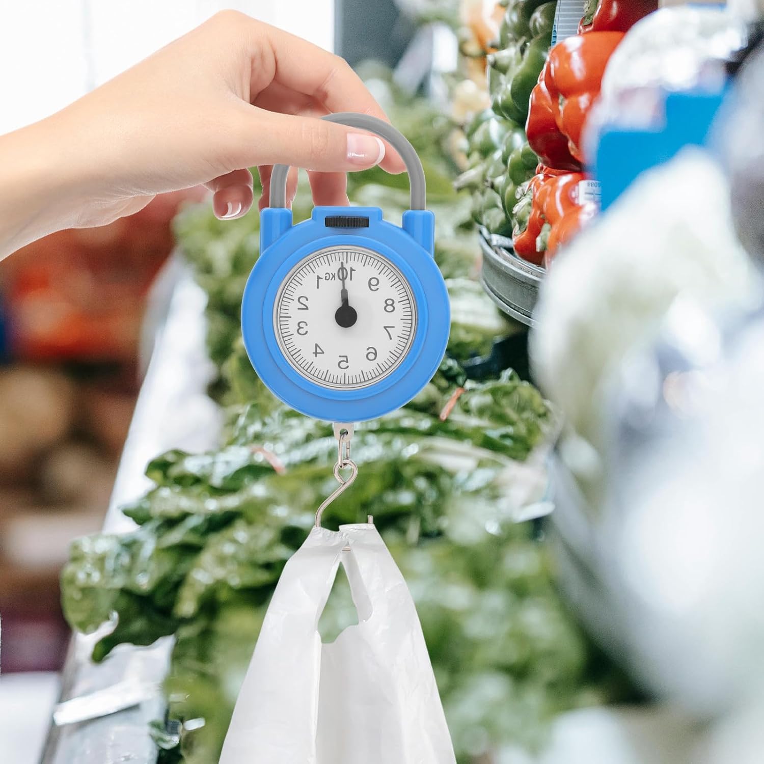 FOMIYES Mini Portable Electronic Hanging Luggage Scale with Hook, Handheld High Precision Digital Portable Balance Scale for Weighing Suitcases and Fish, Blue - Image 6