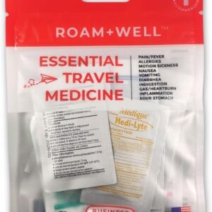 Essential Travel Medicine Kit, OTC Travel Medication, TSA Approved (Business | 18 Tablets)