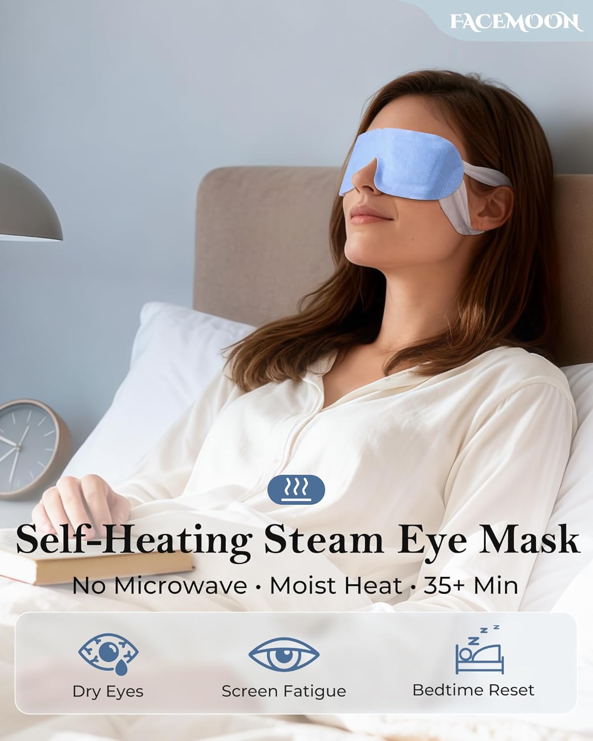 16 Pack Steam Eye Mask for Dry Eyes: Self-Heating Warm Compress for Stye Relief & Digital Eye Strain, FSA&HSA Eligible, Disposable, No Microwave, Travel & Spa Essential, Self-Care Gift, Unscented - Image 2