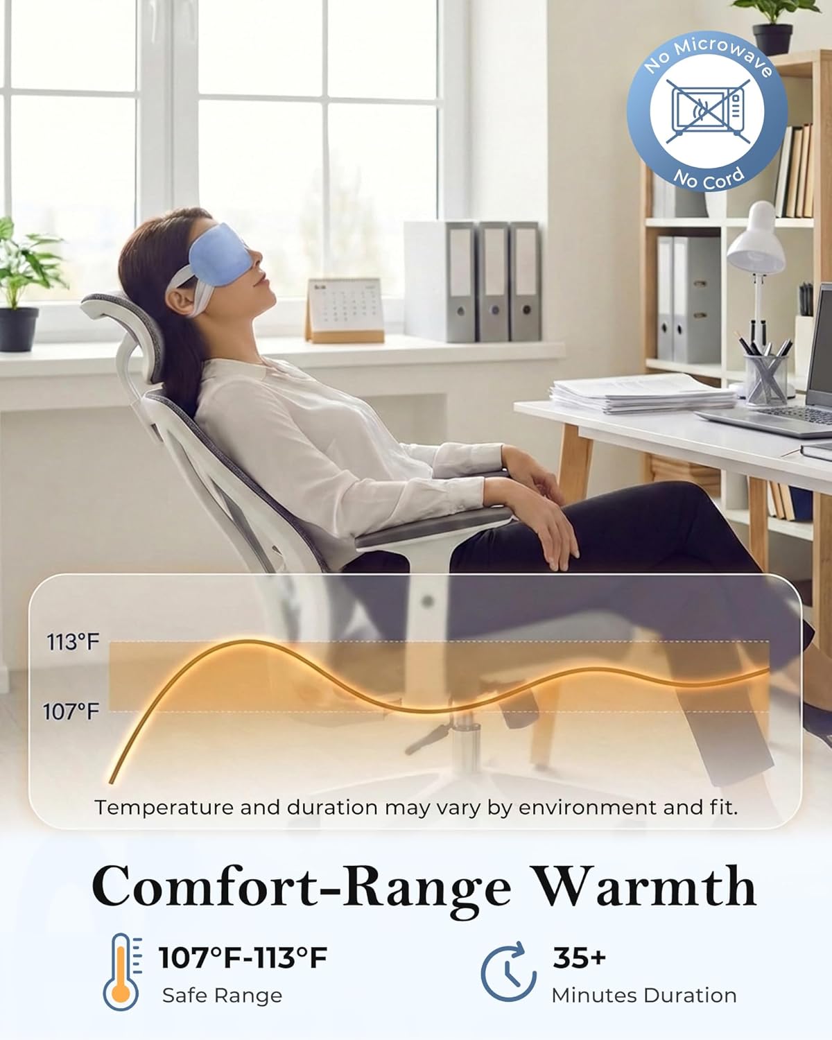 16 Pack Steam Eye Mask for Dry Eyes: Self-Heating Warm Compress for Stye Relief & Digital Eye Strain, FSA&HSA Eligible, Disposable, No Microwave, Travel & Spa Essential, Self-Care Gift, Unscented - Image 4