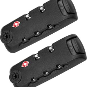 Zoofen 2 Pack Luggage Lock TSA007 Security Lock Luggage Suitcase Baggage Lock