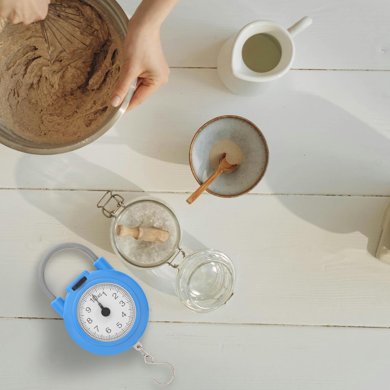 FOMIYES Mini Portable Electronic Hanging Luggage Scale with Hook, Handheld High Precision Digital Portable Balance Scale for Weighing Suitcases and Fish, Blue - Image 4