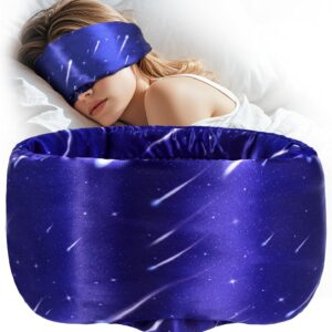 MUSICOZY Silk Sleep Mask for Women Men, Ultra-Soft Mulberry Silk Eye Mask with Adjustable Velcro Strap, Breathable Sleep Mask for Total Darkness, Perfect for Travel, Naps & Nighttime Rest