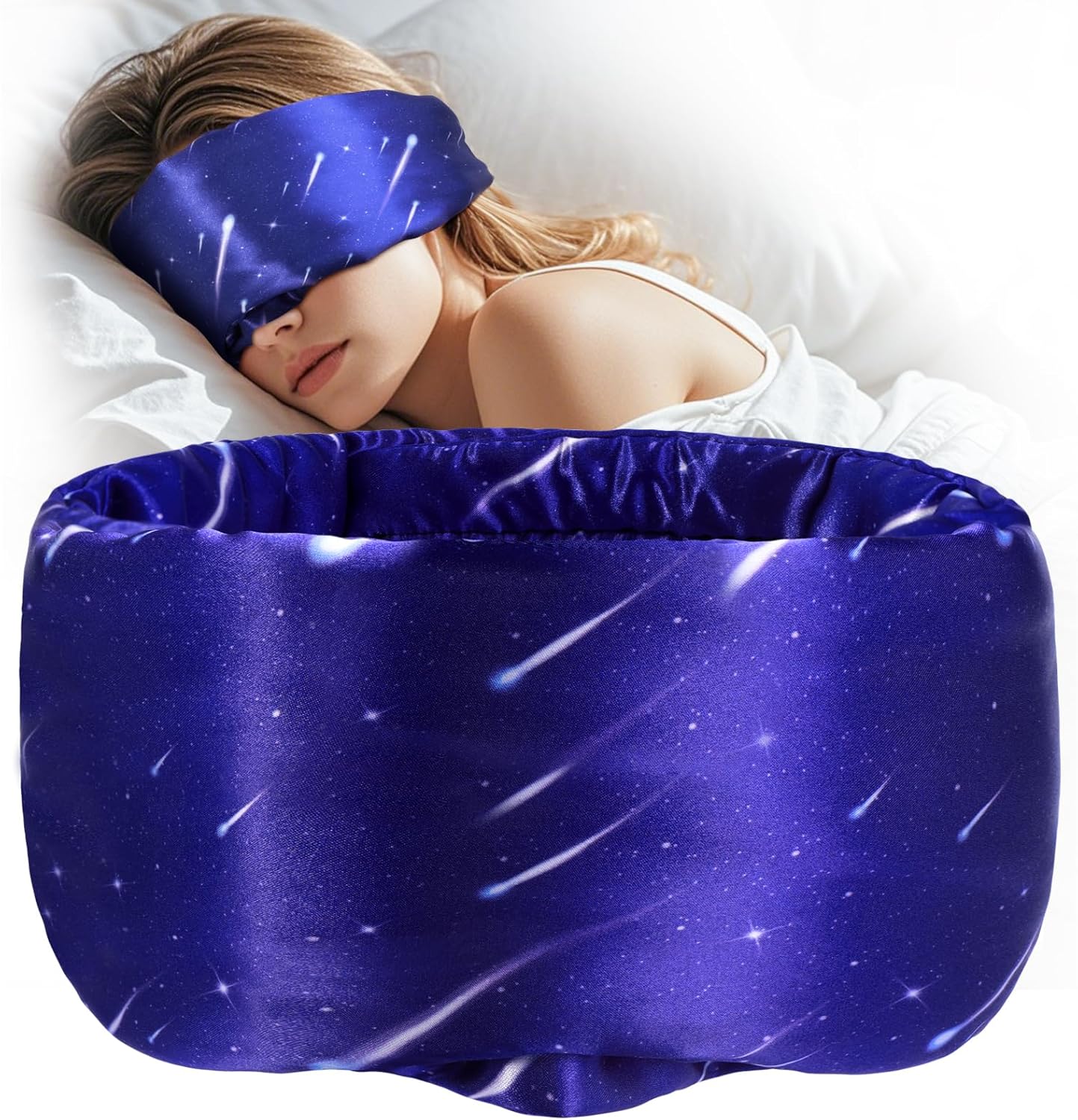 MUSICOZY Silk Sleep Mask for Women Men, Ultra-Soft Mulberry Silk Eye Mask with Adjustable Velcro Strap, Breathable Sleep Mask for Total Darkness, Perfect for Travel, Naps & Nighttime Rest