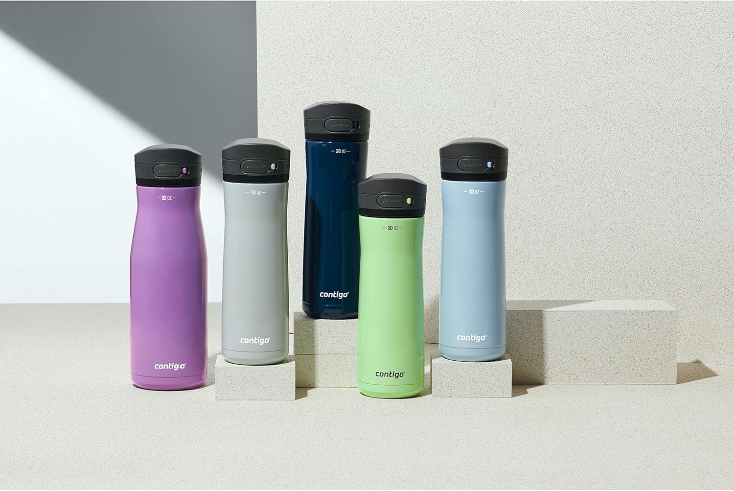 Contigo Jackson Chill 2.0, Vacuum-Insulated Stainless Steel Water Bottle with Secure Lid, Leak-Proof Travel Friendly, 20oz Capacity, Blueberry Color, Keeps Drinks Cold for 12 Hours - Image 9