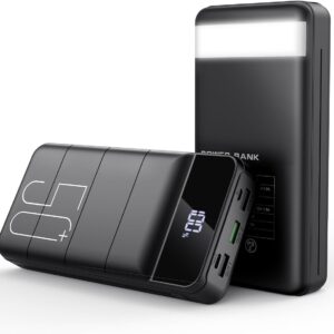 Power Bank Fast Charging 50000mAh - 22.5W Portable Charger USB C Quick Charge with 4 Outputs & 3 Inputs LED Display Huge Capacity External Battery Pack for iPhone, Samsung, iPad etc Black