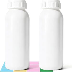 2Pack 16.8oz (500ml) Food-Grade Plastic Travel Bottles - Stackable Empty Small Containers with Lids & Caps, EVOH High Barrier Leak Proof Storage for Toiletries & Homemade Sauces