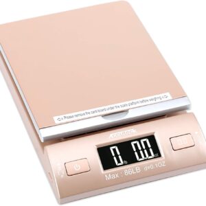Accuteck Gold 86Lbs Digital Shipping Postal Scale with Batteries and AC Adapter
