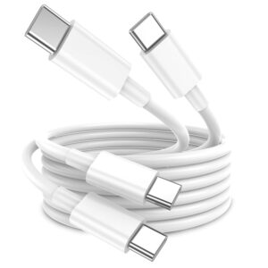 [2-Pack, 10ft] 240W USB C to USB C Cable, Long Fast Charging Type C Charger Cord Compatible with MacBook Pro, iPad Pro, iPhone 17 16 15 Pro Max, Samsung S25,Laptop.White
