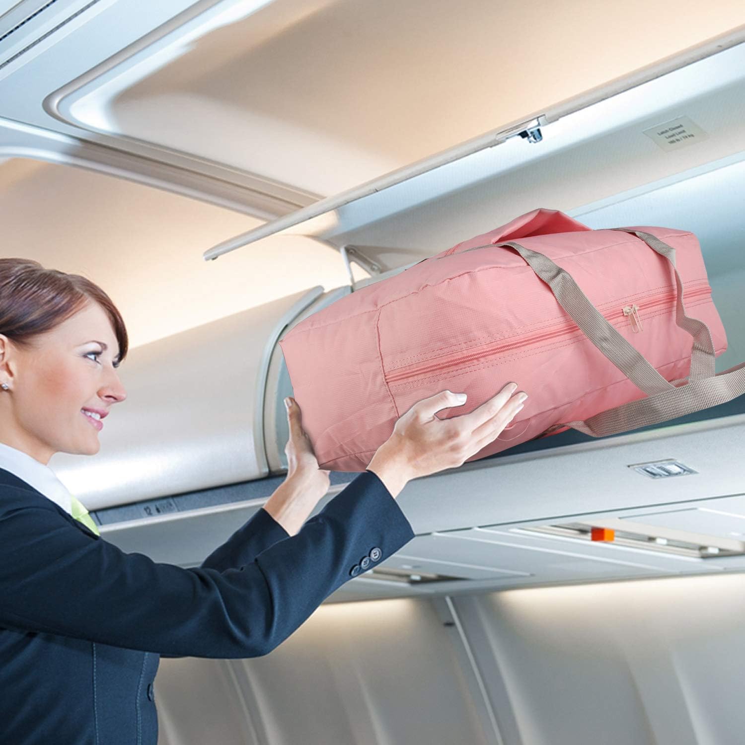 WANDF For Spirit Airlines Personal Item Bag 18x14x8 Travel Duffel Bag Underseat Foldable Carry-on Luggage for Women - Image 4