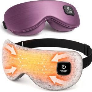 Heated Eye Mask - Cordless Eye Mask for Dry Eyes, Eye Relief, Eye Heating pad Improved Sleep,Travel, Office, Includes Removable and Washable Shells