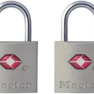 Master Lock 4683Q TSA Keyed Like Luggage Approved Nickel Alike Baggage 4 Each Pack Contains 4, 4 Piece