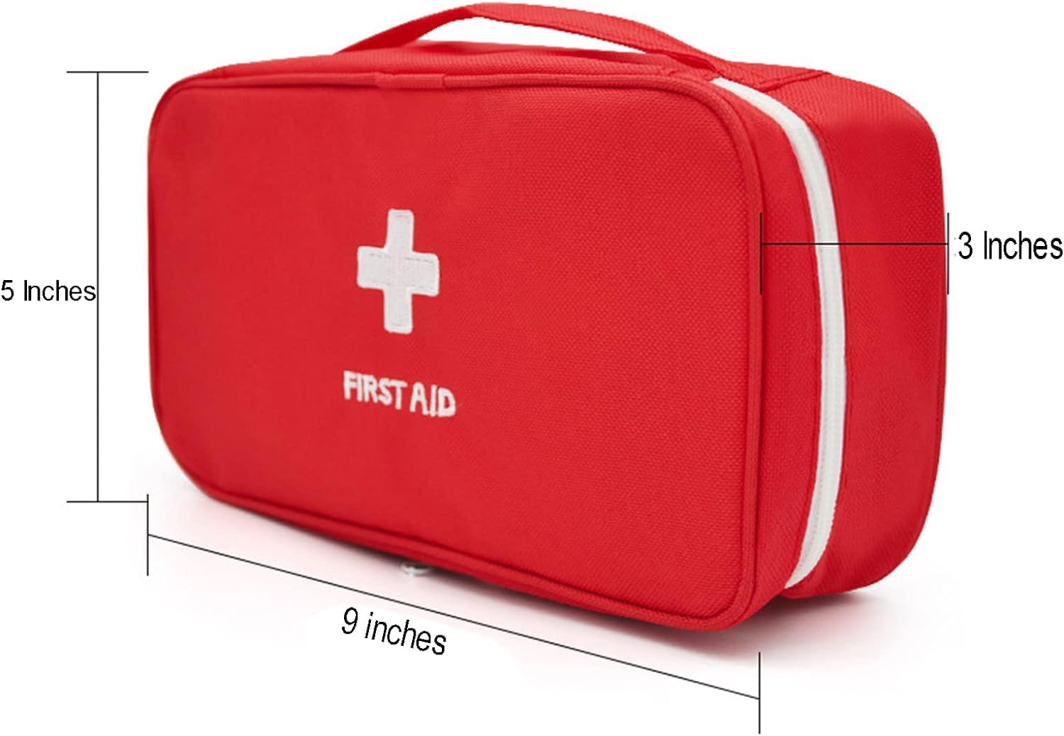 4 Pack First Aid Bag Empty Portable Medical Bag Mini Emergency Survival Storage Bag for Camping Hiking Home Travel Red - Image 2