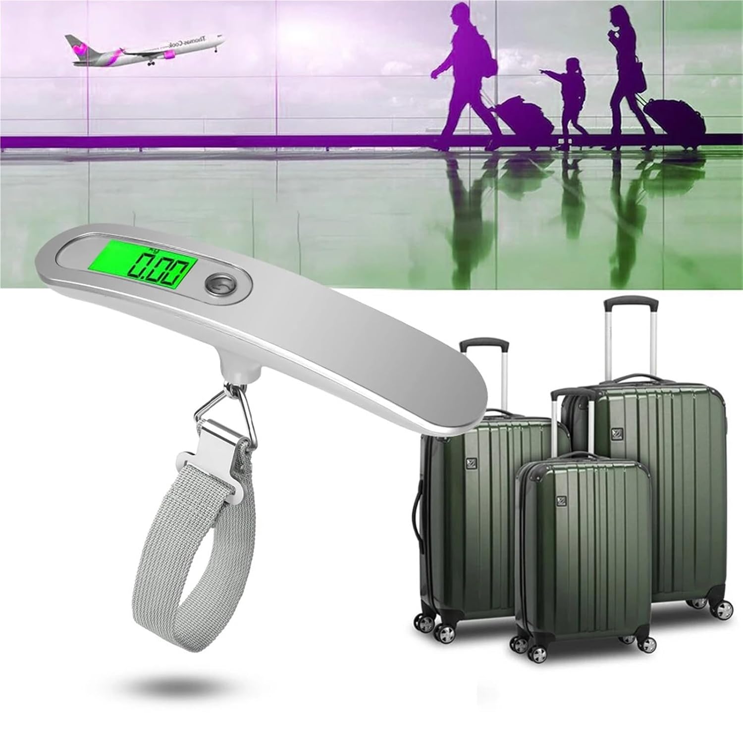 Luggage Weight Scale, 5pcs Electronic Luggage Scale Digital LCD Hanging Scare for Suitcase Travel Weighs Baggage Bag Weight Balance Tool,for Travel - Image 6