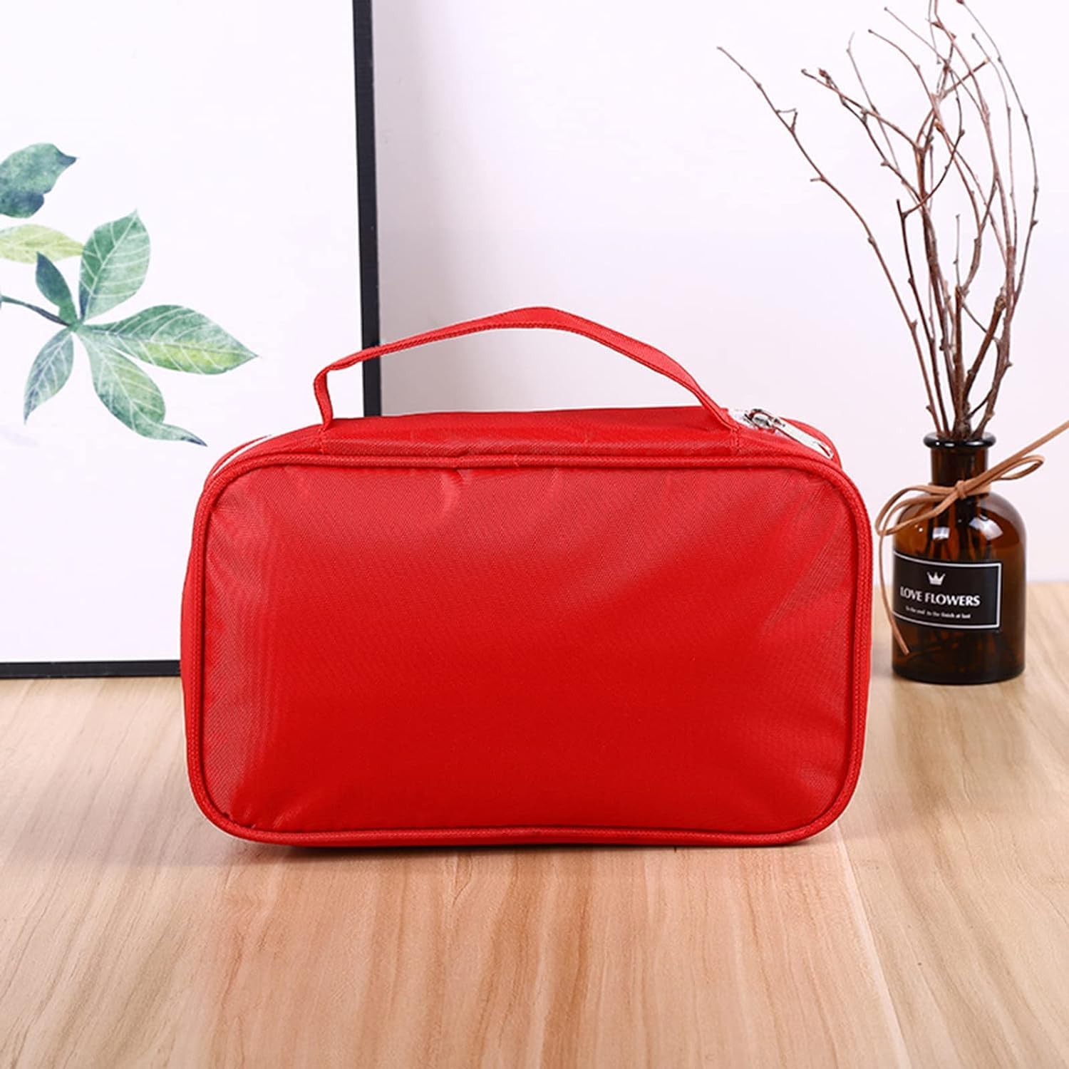 4 Pack First Aid Bag Empty Portable Medical Bag Mini Emergency Survival Storage Bag for Camping Hiking Home Travel Red - Image 6