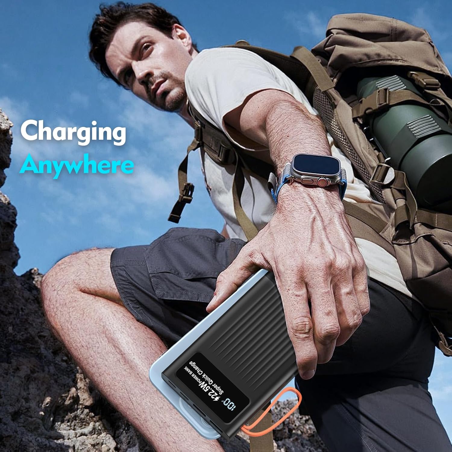 Portable Charger 10000mAh Power Bank Built-in Cable,PD 22.5W Fast Charging Powerbank, LED Display External Battery Pack with LED Lighting, Travel Phone Charger for iPhone 16/15/14/13/12,Samsung,Google - Image 8