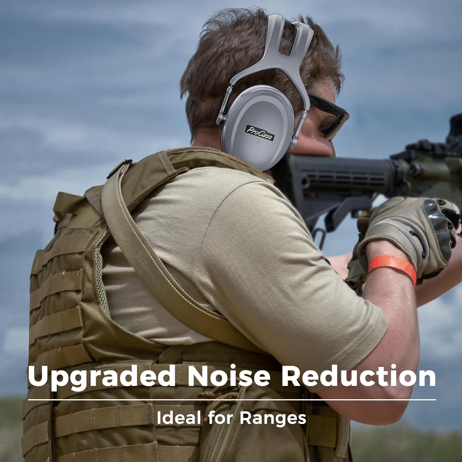 ProCase Extra Large SNR 37dB Noise Cancelling Headphones, NRR 30dB Hearing Protection Ear Muffs for Adults Noise Reduction, Wide Size Adjustment and Comfortable -Grey - Image 6