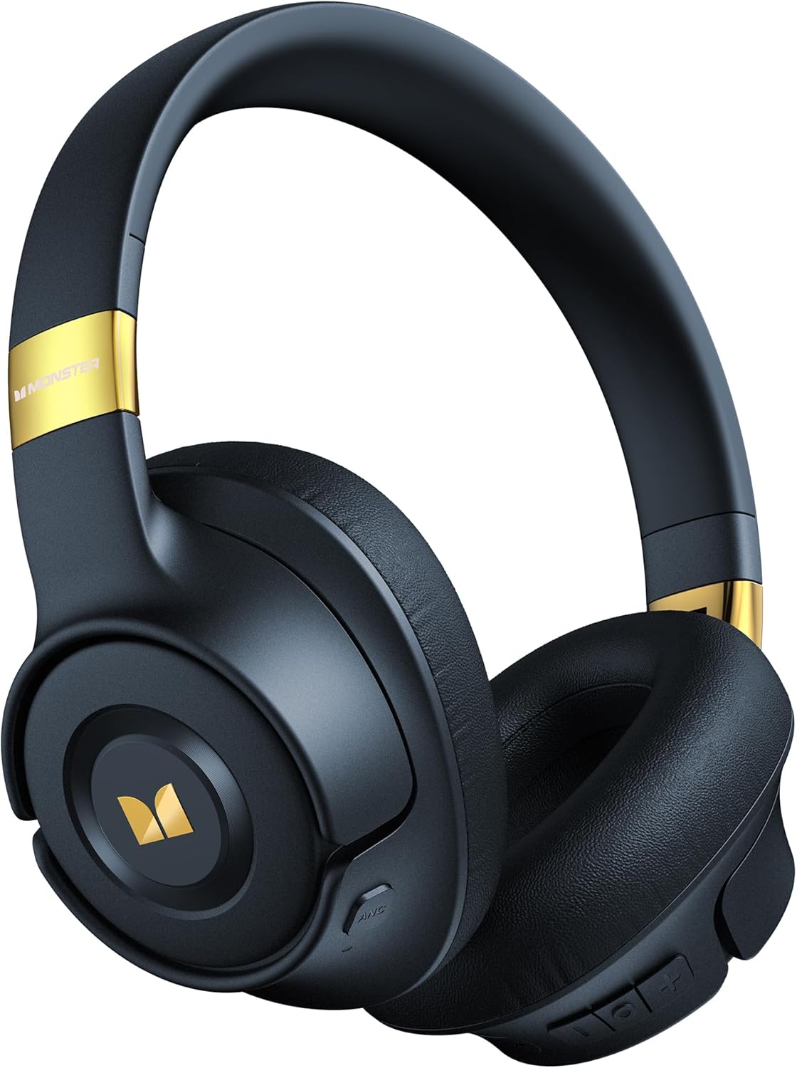 Monster Persona SE ANC Active Noise Cancelling Headphones, Over Ear Bluetooth Headphones Wireless, 60H Playtime, Stereo Sound, Rich Bass, Built-in Mic, Plush Memory Foam Ear Cups for Travel Home(Blue)