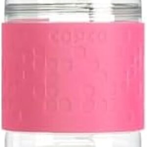 Copco Hydra 16.9 oz Water Bottle with Leak-Proof Lid - Tritan Reusable with Textured Grip Sleeve - BPA-Free, Shatter-Resistant, Dishwasher Safe for Travel, Gym, Work, Outdoors (Pink)