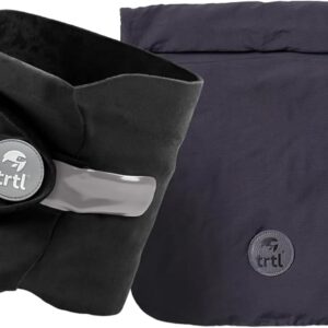 trtl Pillow - Scientifically Proven, Super Soft Neck Support Travel Pillow for Sleeping - Lightweight and Machine Washable - Ergonomic Design for Traveling on Airplanes, Cars, and Trains - Black