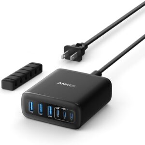 Anker Desktop Charger, Fast Charging USB C Charger, 112W Max 6-Port Charging Station, for iPhone 17, iPad, MacBook, Samsung and More (Cable Not Included)