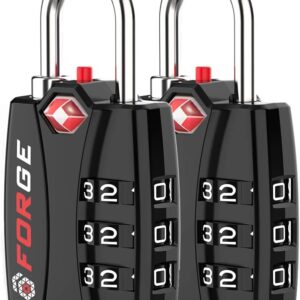 Forge TSA Approved Luggage Locks - Black 2 PK