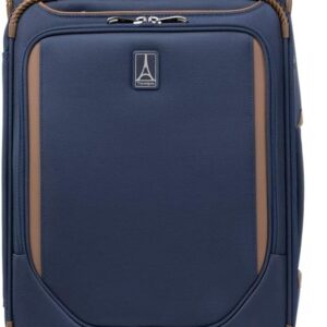 Travelpro Crew Classic Lightweight Softside Expandable Carry on Luggage, 8 Wheel Spinner Suitcase, Men and Women, Carry On 21-Inch, Patriot Blue