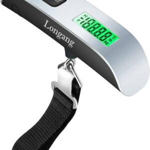 Digital Hanging Luggage Scale with Backlit for Travel, Portable Handheld Suitcase Weight Scale with Hook, 110 Pounds, Battery Included