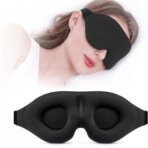 YIVIEW Sleep Mask for Side Sleeper, Complete Light Blocking 3D Sleeping Eye Mask, Soft Breathable Eye Cover for Women Men, Relaxing Zero Pressure Night Blindfold