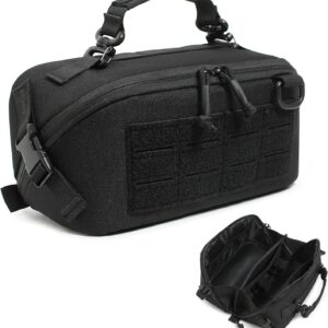 Katadem Tactical Toiletry Bag for Men with Wide Open Design - Travel Toiletry Organizer Hanging Dopp Kit Shaving Bag for Toiletries Accessories,Hygiene Bag EDC Military Tool Molle Pouches