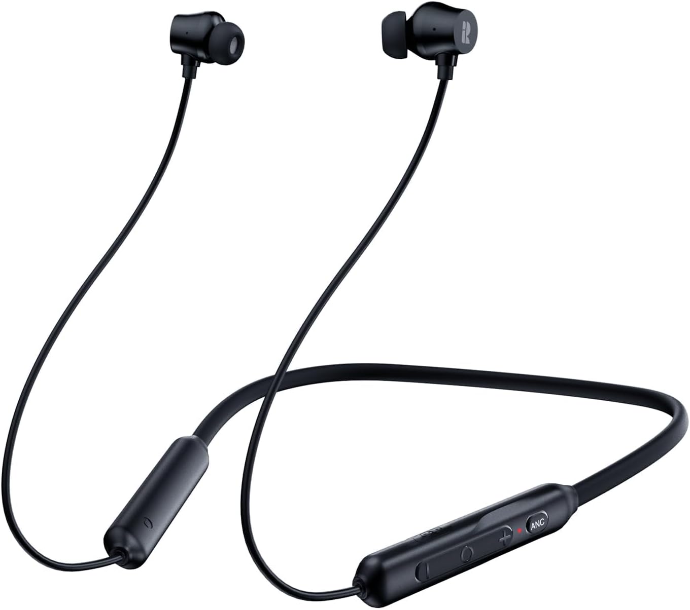 Rythflo Active Noise Cancelling Headphones, Wireless in Ear Neckband Blutooth Headphones with 3 AI Mics ENC, 60Hrs Playtime, V5.3 Multipoint Connection Magnetic Earbuds for Work/Travel/Home/Office