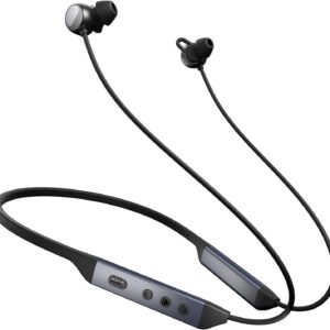 Hybrid Active Noise Cancelling Bluetooth 6.0 Headphones, 5 ENC AI Clear Call Mic Wireless Earbuds, in-Ear Magnetic Neckband Earphones 45H Playtime, IPX6 Sweatproof ANC Headsets for Travel Home Office