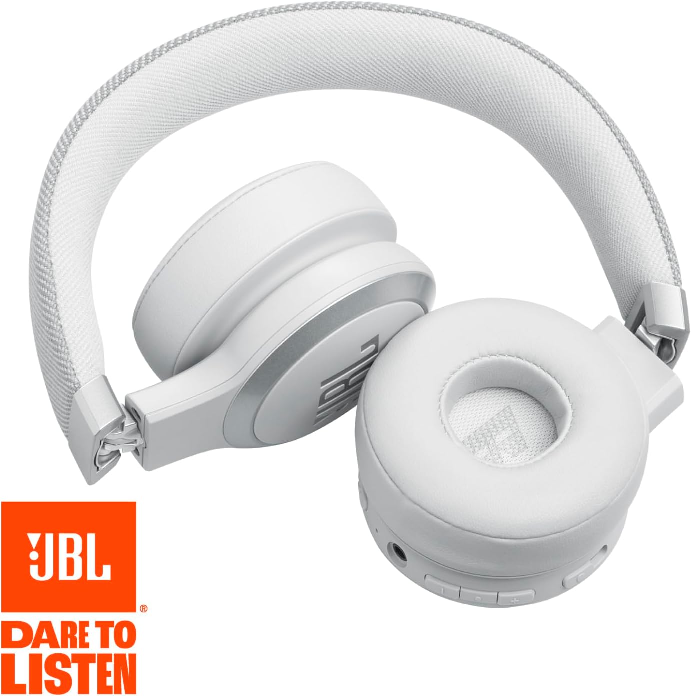 JBL Live 670NC - Wireless On-Ear Headphones with Adaptive Noise Cancelling with Smart Ambient, Up to 65H Battery Life with Speed Charge, Lightweight, Comfortable and Foldable Design (White) - Image 7