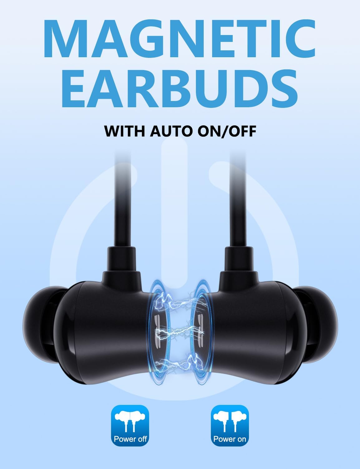 Rythflo Active Noise Cancelling Headphones, Wireless in Ear Neckband Blutooth Headphones with 3 AI Mics ENC, 60Hrs Playtime, V5.3 Multipoint Connection Magnetic Earbuds for Work/Travel/Home/Office - Image 4