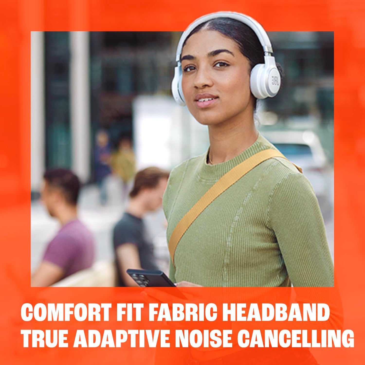 JBL Live 670NC - Wireless On-Ear Headphones with Adaptive Noise Cancelling with Smart Ambient, Up to 65H Battery Life with Speed Charge, Lightweight, Comfortable and Foldable Design (White) - Image 2
